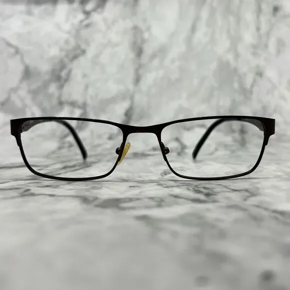 Safilo Elasta 7196 0JWU Eyeglasses Frames Brown Rectangle full Rim 47-19-145 - Picture 2 of 12